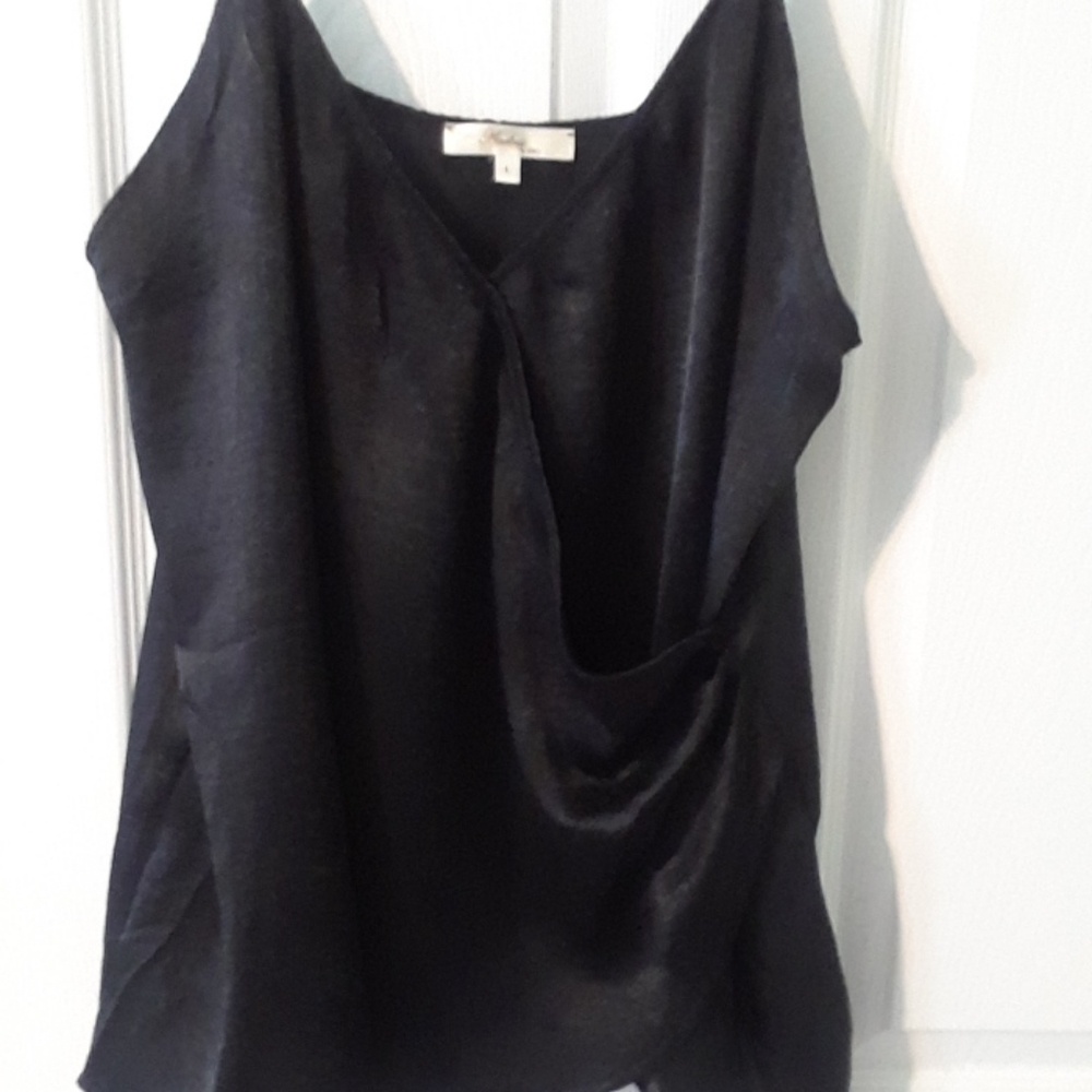 Silky black dress tank